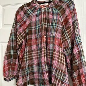 Doen Multicolor Jane Plaid Blouse